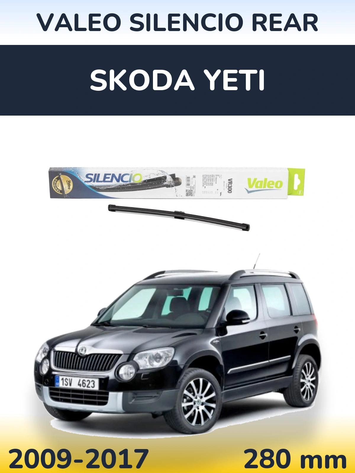 Задний дворник Valeo Silencio Rear 285 мм для Skoda Yeti 2009-2017