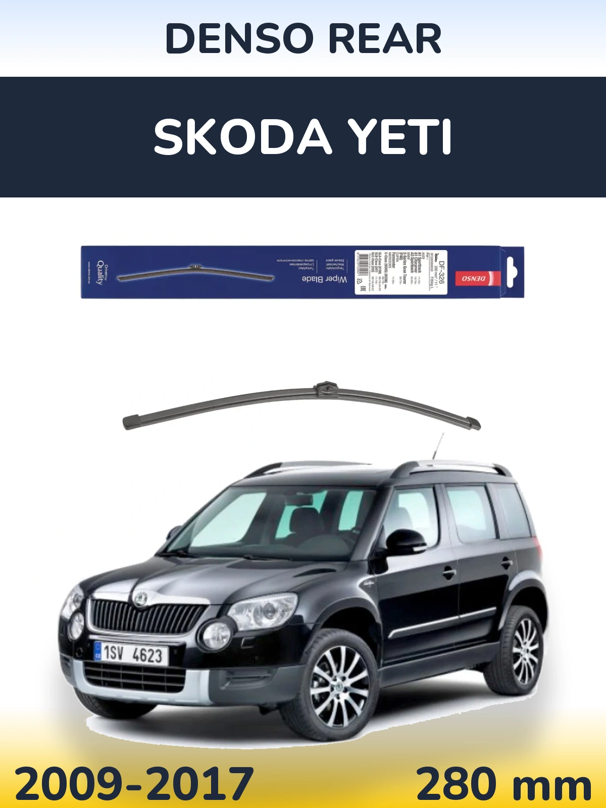 Задний дворник Denso Rear 285 мм для Skoda Yeti 2009-2017