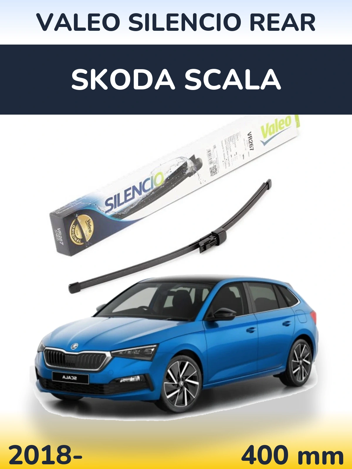 Tylna wycieraczka Valeo Silencio Rear 400 mm do Skoda Scala 2018-2026