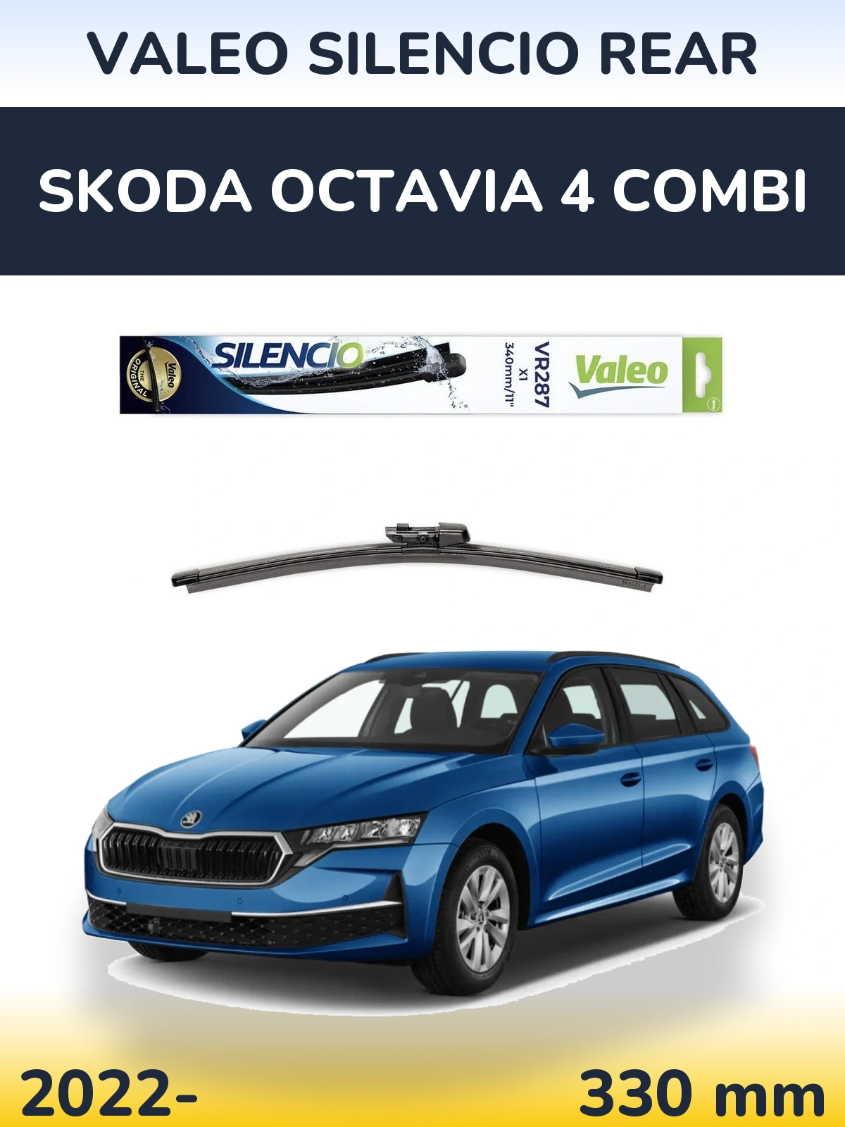 Tylna wycieraczka Valeo Silencio Rear 340 mm do Skoda Octavia 4 Combi 2022-2026