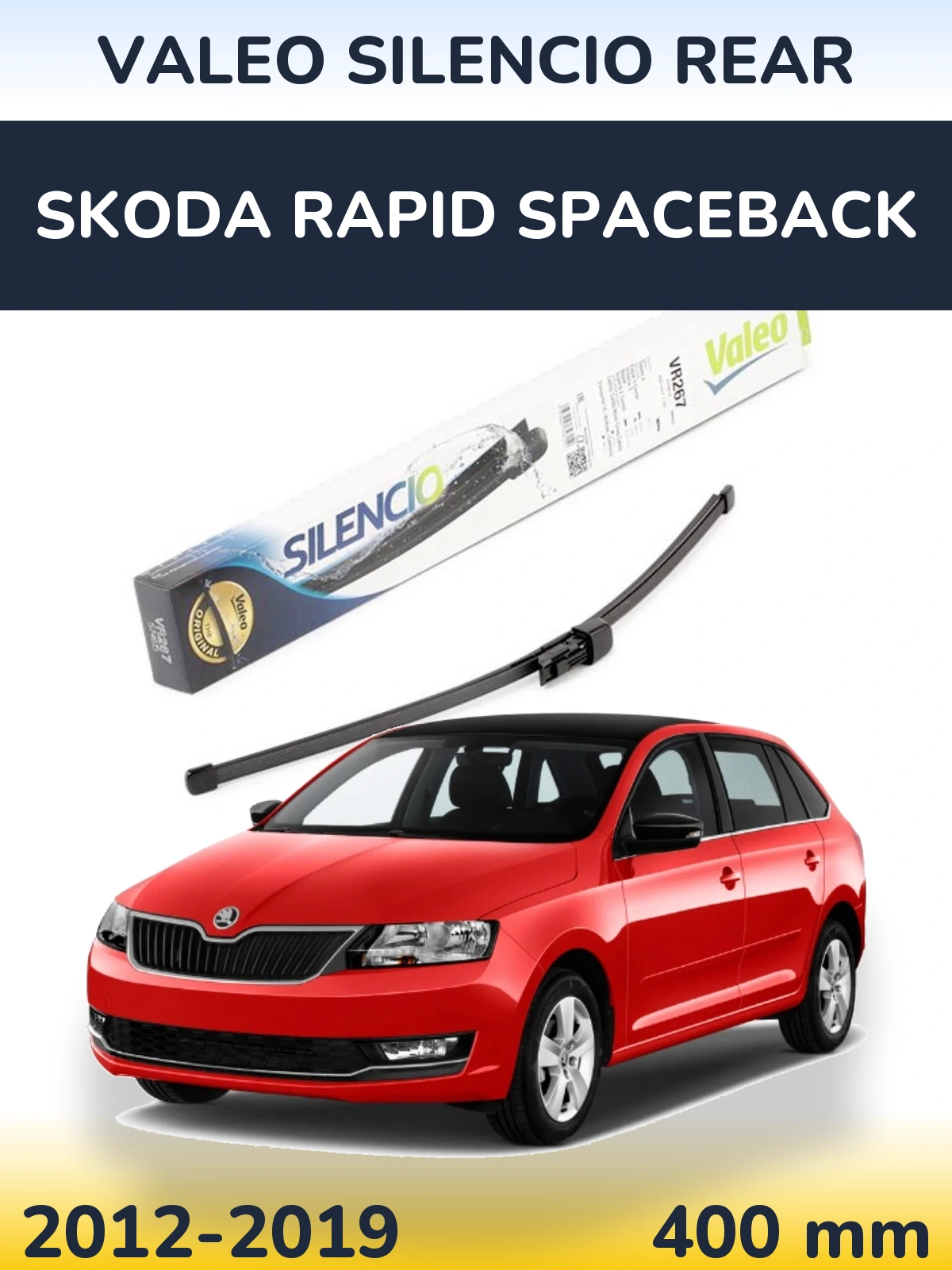 Tylna wycieraczka Valeo Silencio Rear 400 mm do Skoda Rapid Spaceback 2012-2019