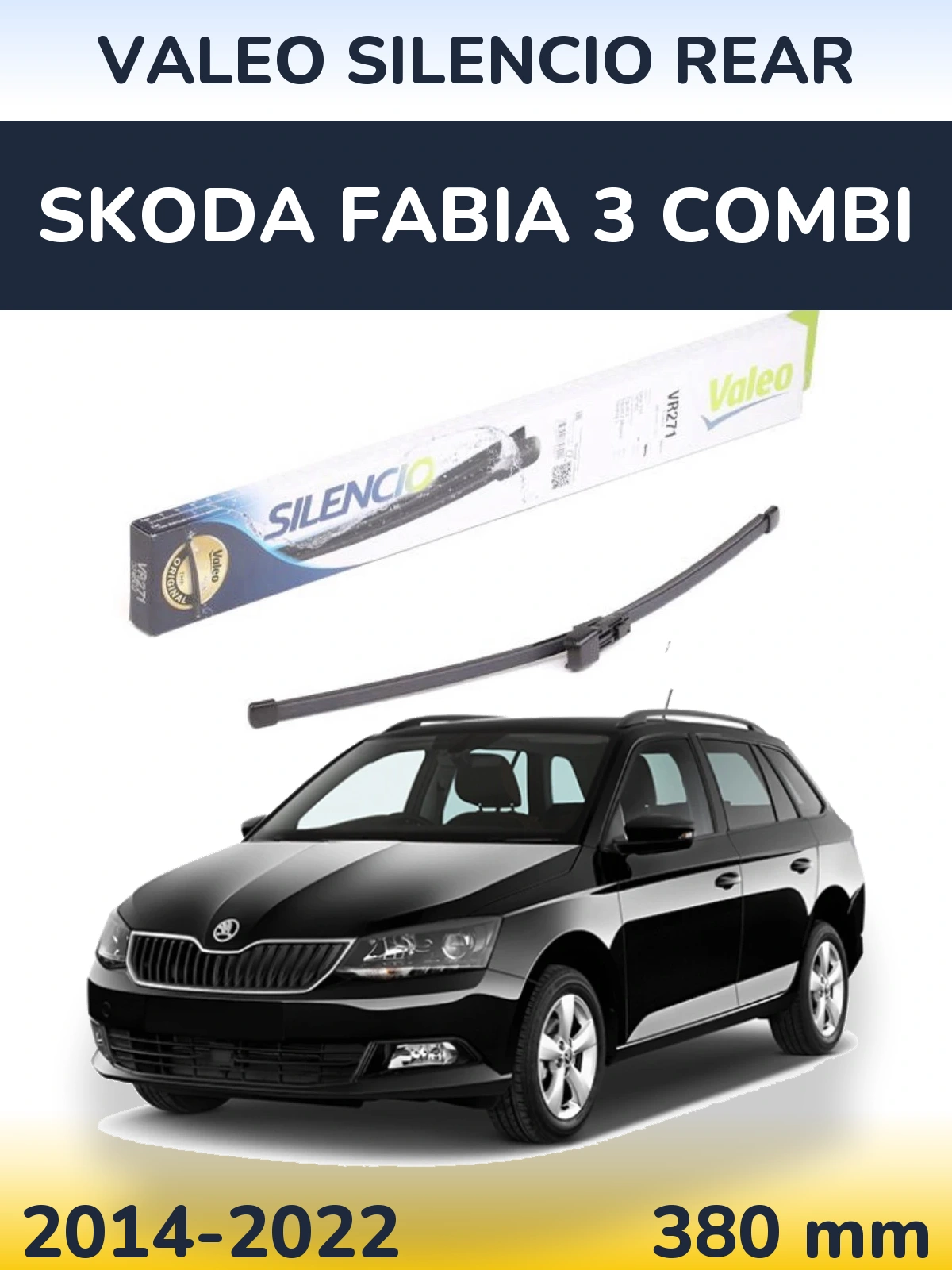 Tylna wycieraczka Valeo Silencio Rear 380 mm do Skoda Fabia 3 Combi 2014-2022