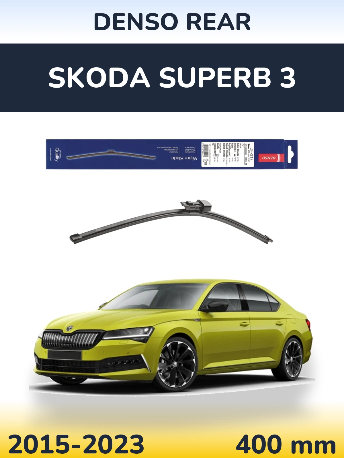 Tylna wycieraczka Denso Rear 400 mm do Skoda Superb 3 2015-2023