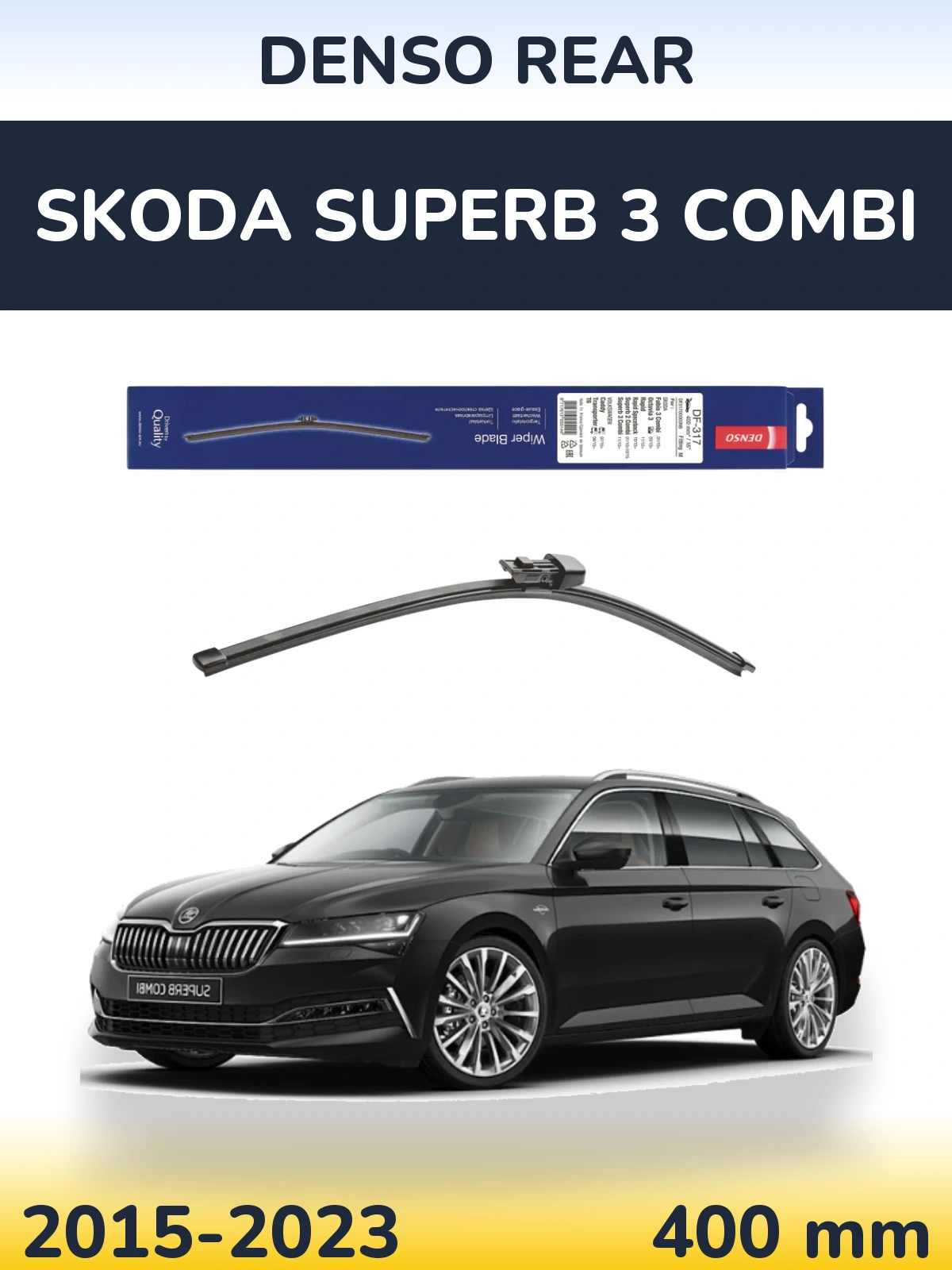 Tylna wycieraczka Denso Rear 400 mm do Skoda Superb 3 Combi 2015-2023