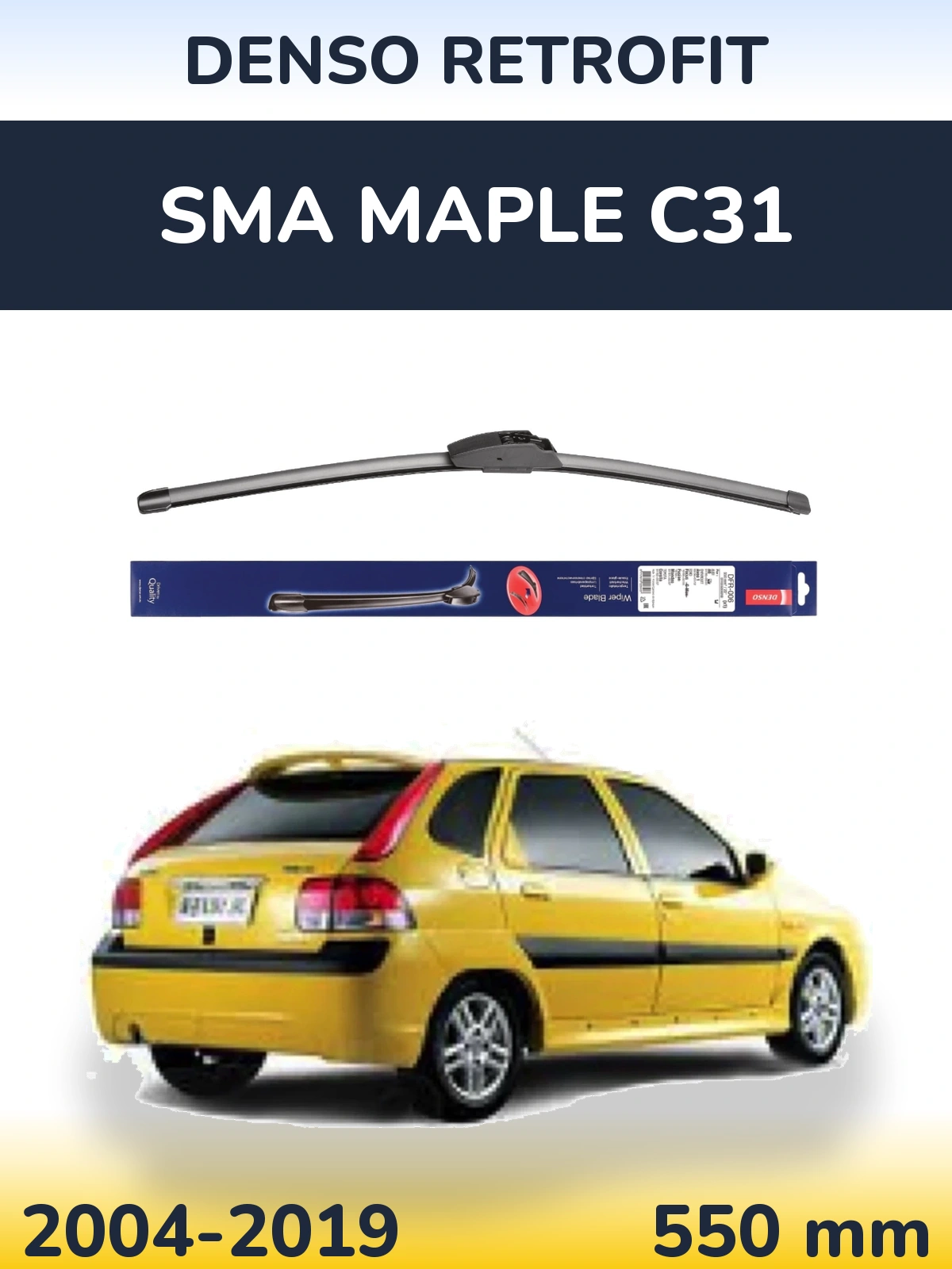 Przednia wycieraczka Denso Retrofit 550 mm do SMA Maple C31 2004-2019