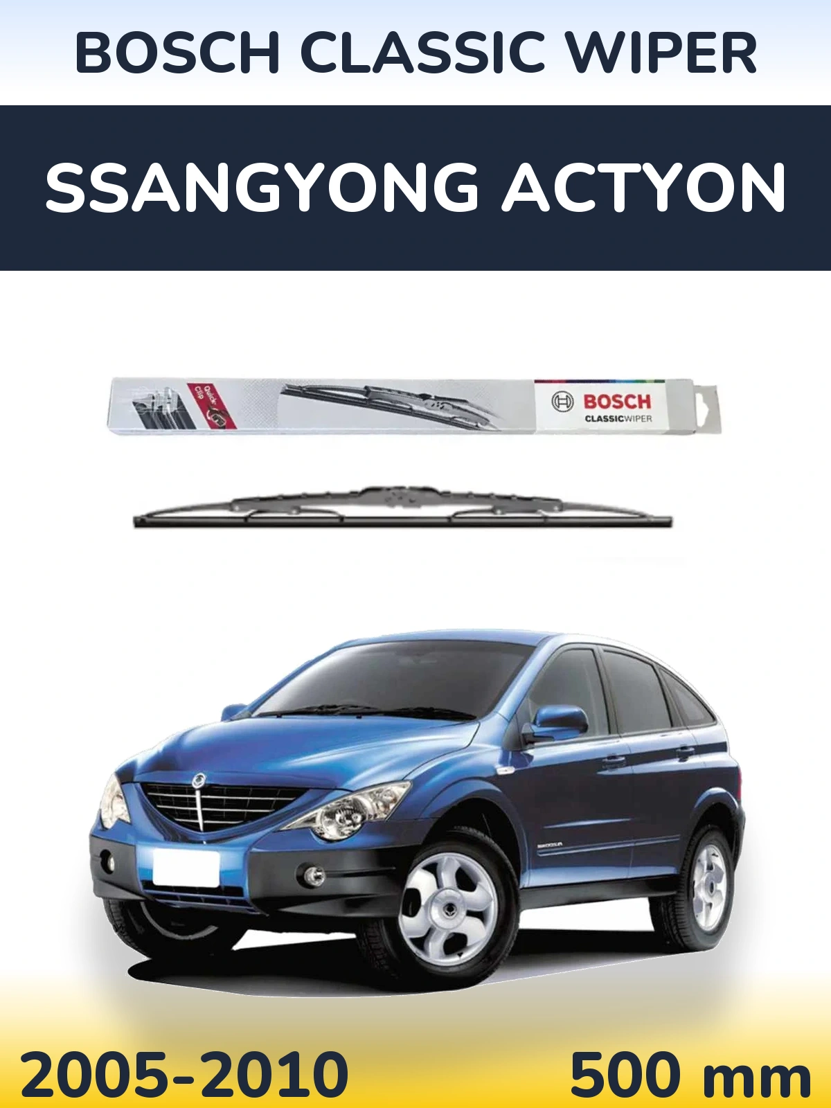Tylna wycieraczka BOSCH Classic Wiper 500 mm do SsangYong Actyon 2005-2010