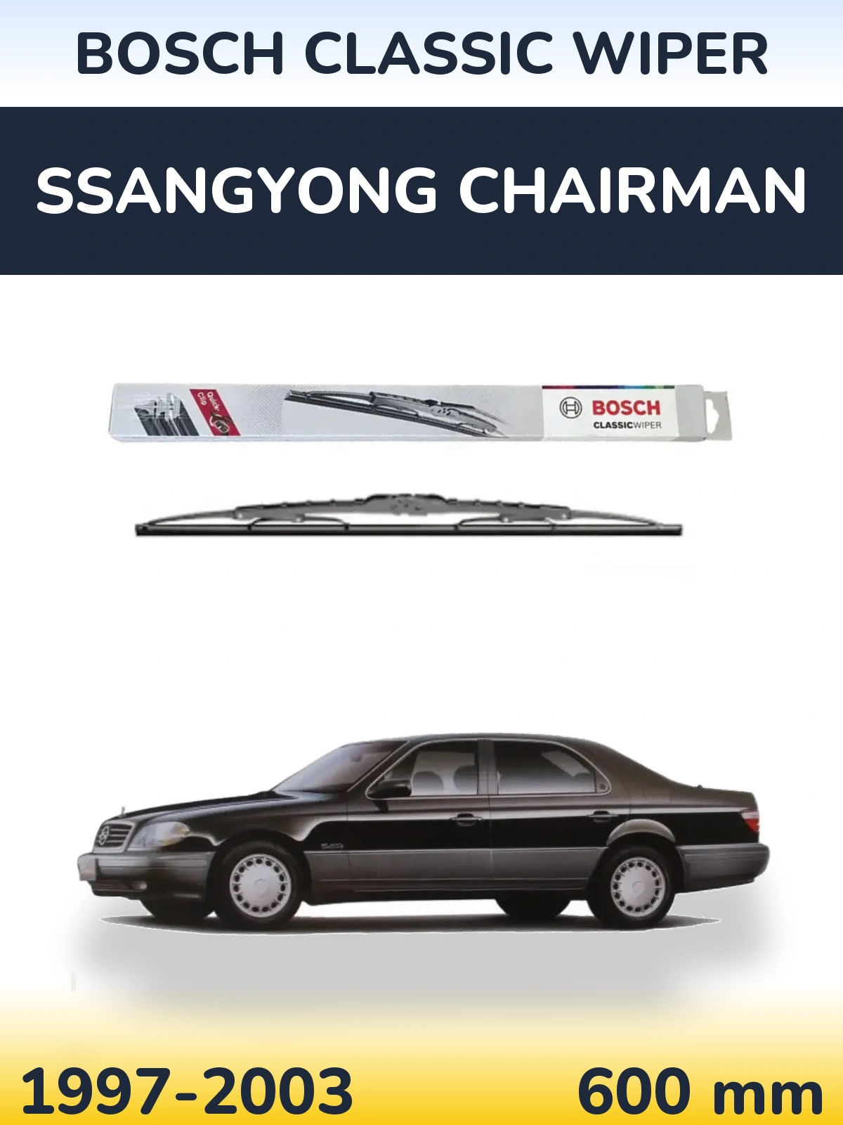 Przednia wycieraczka BOSCH Classic Wiper 600 mm do SsangYong Chairman 1997-2003