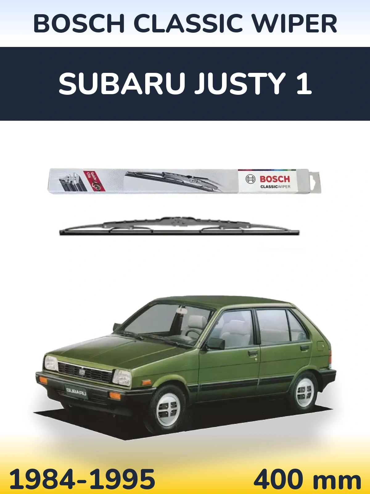 Задний дворник BOSCH Classic Wiper 400 мм для Subaru Justy 1 1984-1995