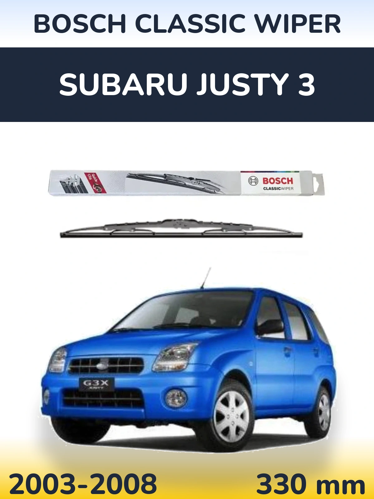 Tylna wycieraczka BOSCH Classic Wiper 340 mm do Subaru Justy 3 2003-2008