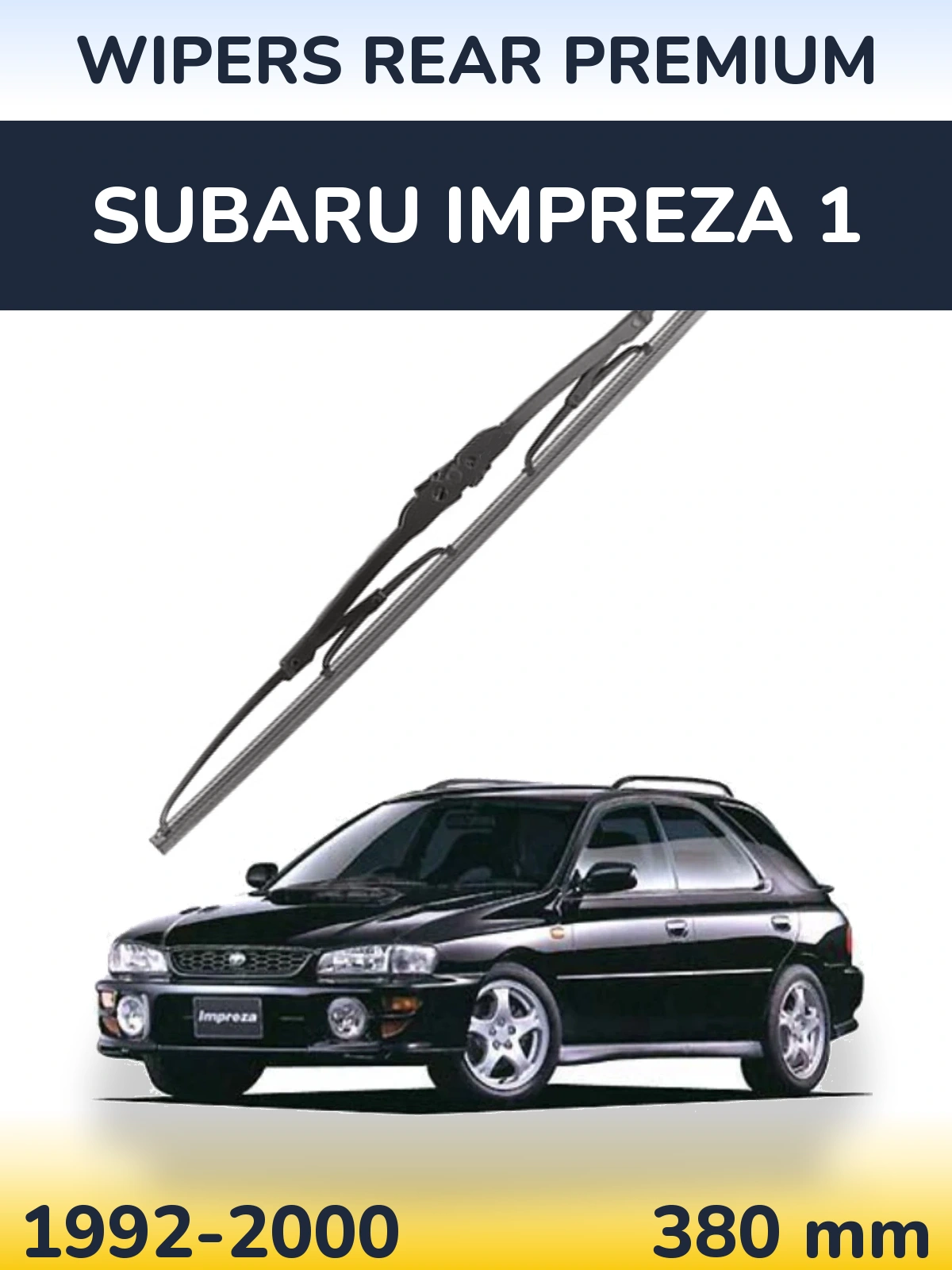 Rear wiper blade WIPERS REAR PREMIUM 380 mm for Subaru Impreza 1 1992-2000