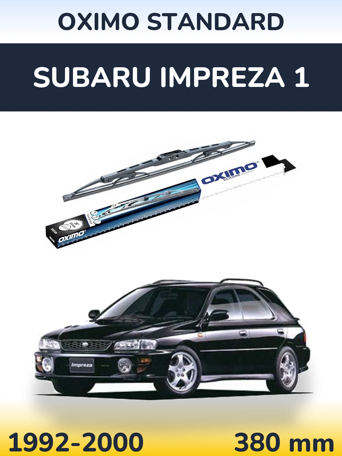 Tylna wycieraczka Oximo Standard 375 mm do Subaru Impreza 1 1992-2000