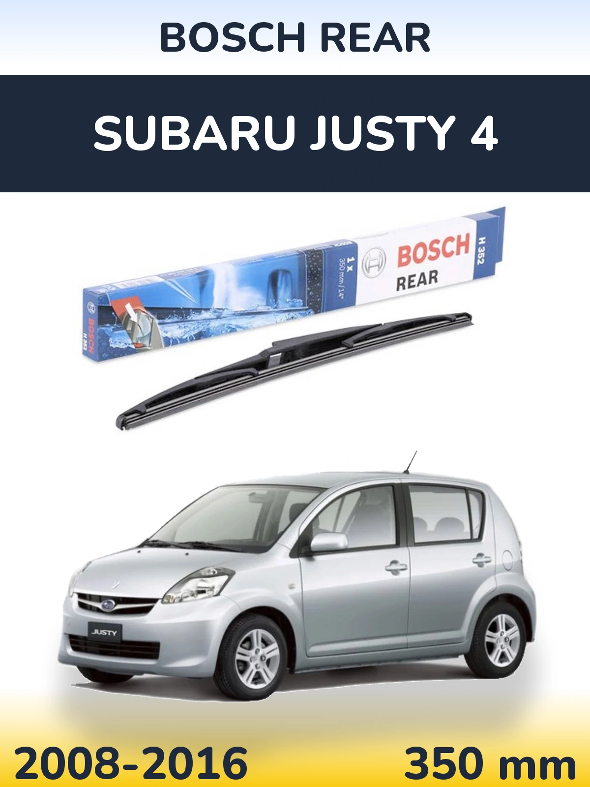 Tylna wycieraczka BOSCH Rear 350 mm do Subaru Justy 4 2008-2016