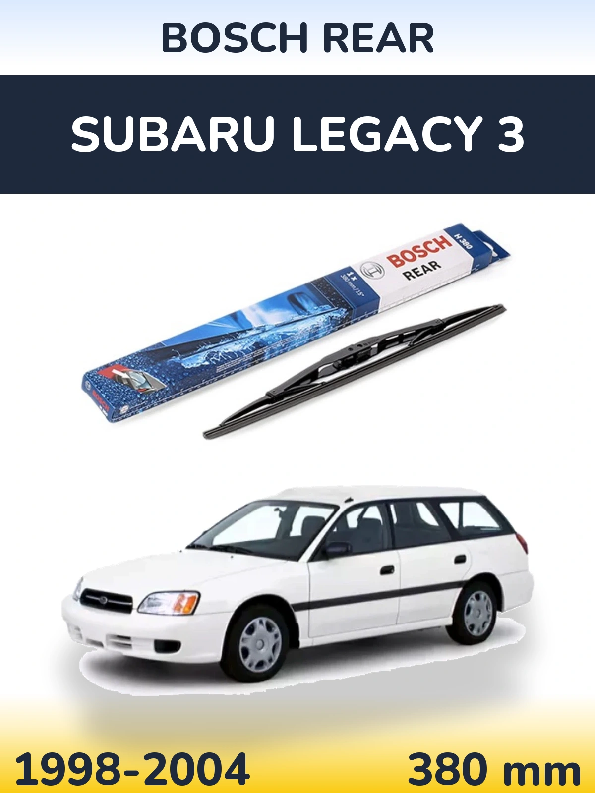 Tylna wycieraczka BOSCH Rear 380 mm do Subaru Legacy 3 1998-2004