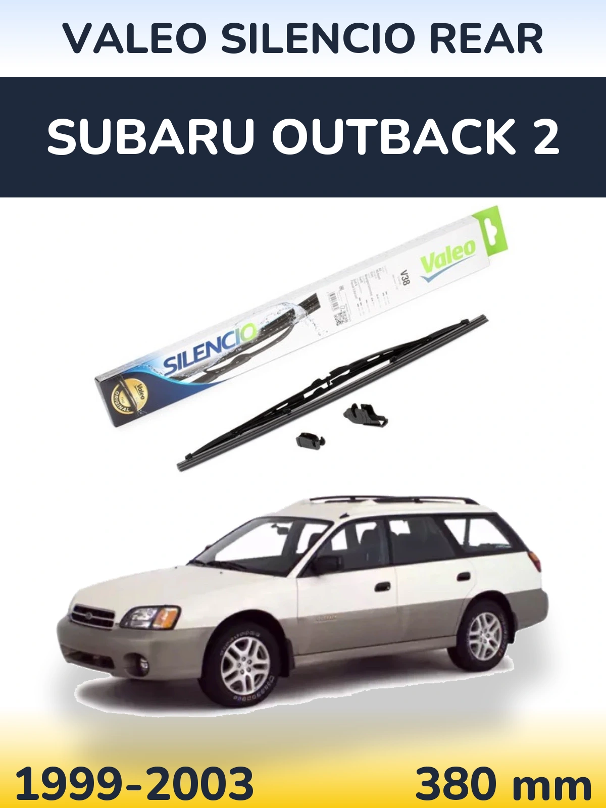 Tylna wycieraczka Valeo Silencio Rear 380 mm do Subaru Outback 2 1999-2003
