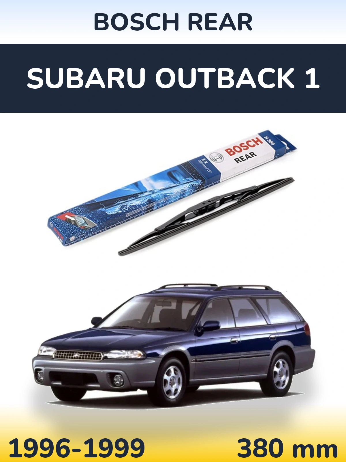 Tylna wycieraczka BOSCH Rear 380 mm do Subaru Outback 1 1996-1999