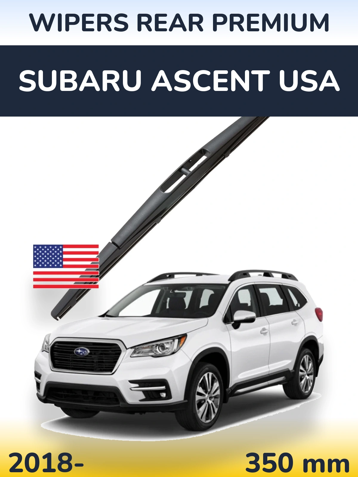 Rear wiper blade WIPERS REAR PREMIUM 350 mm for Subaru Ascent USA 2018-2026