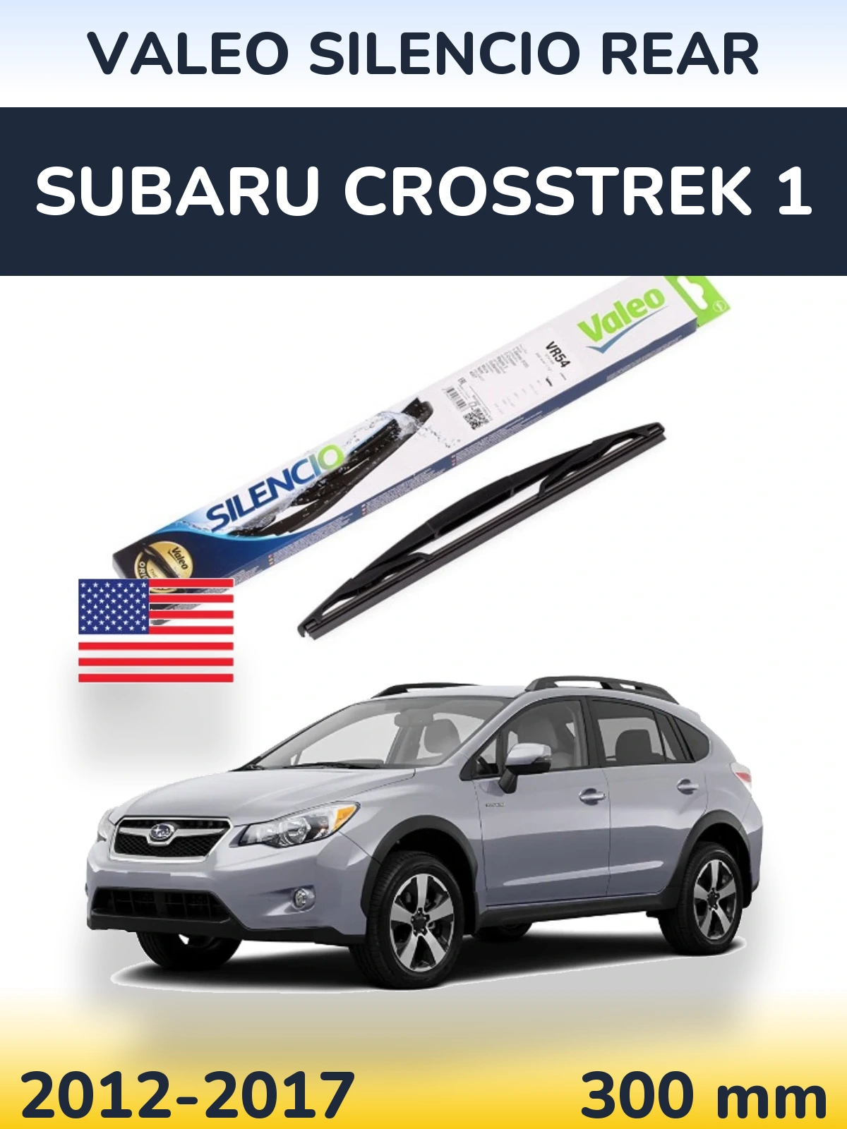 Rear wiper blade Valeo Silencio Rear 300 mm for Subaru Crosstrek 1 2012-2017