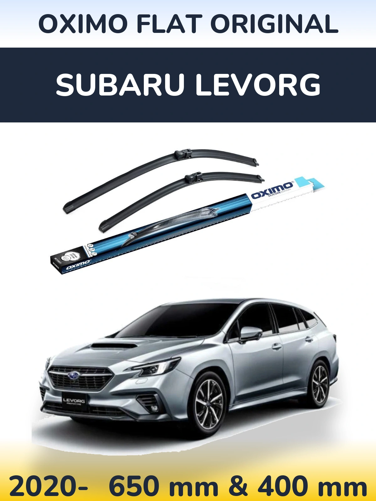 Komplet przednich wycieraczek Oximo Flat Original 650 & 400 mm do Subaru Levorg 2020-2026