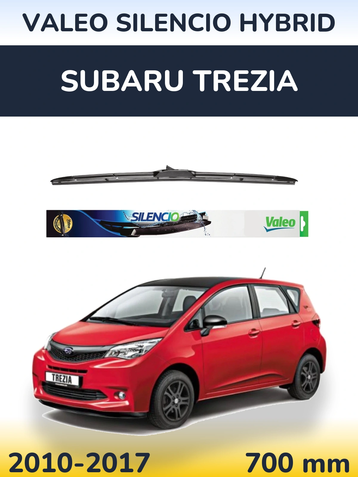 Передний дворник Valeo Silencio Hybrid 700 мм для Subaru Trezia 2010-2017