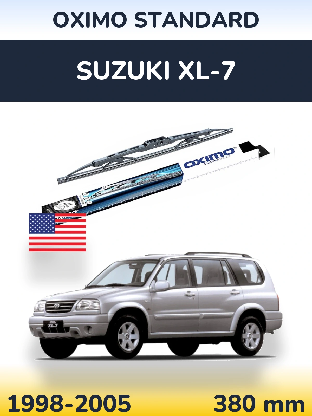 Задний дворник Oximo Standard 375 мм для Suzuki XL-7 1998-2005