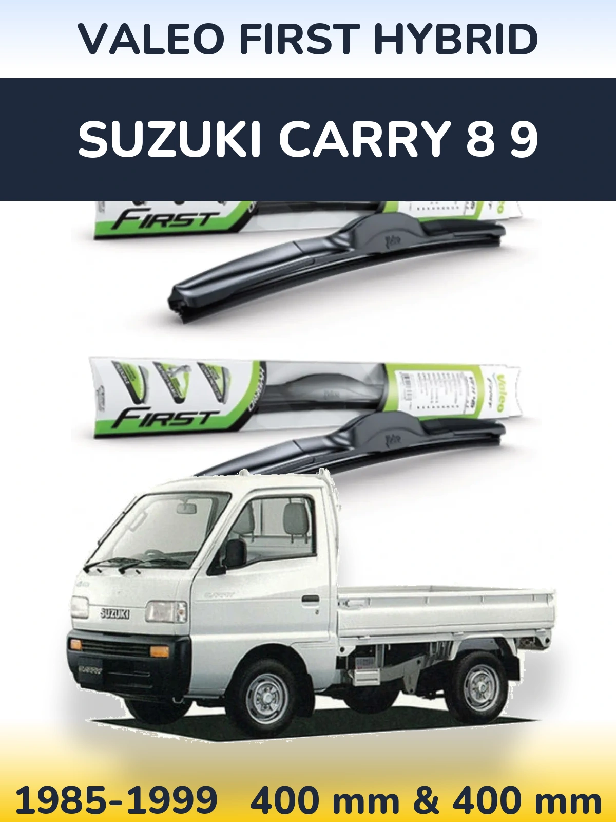 Komplet przednich wycieraczek Valeo First Hybrid 400 & 400 mm do Suzuki Carry 8 9 1985-1999