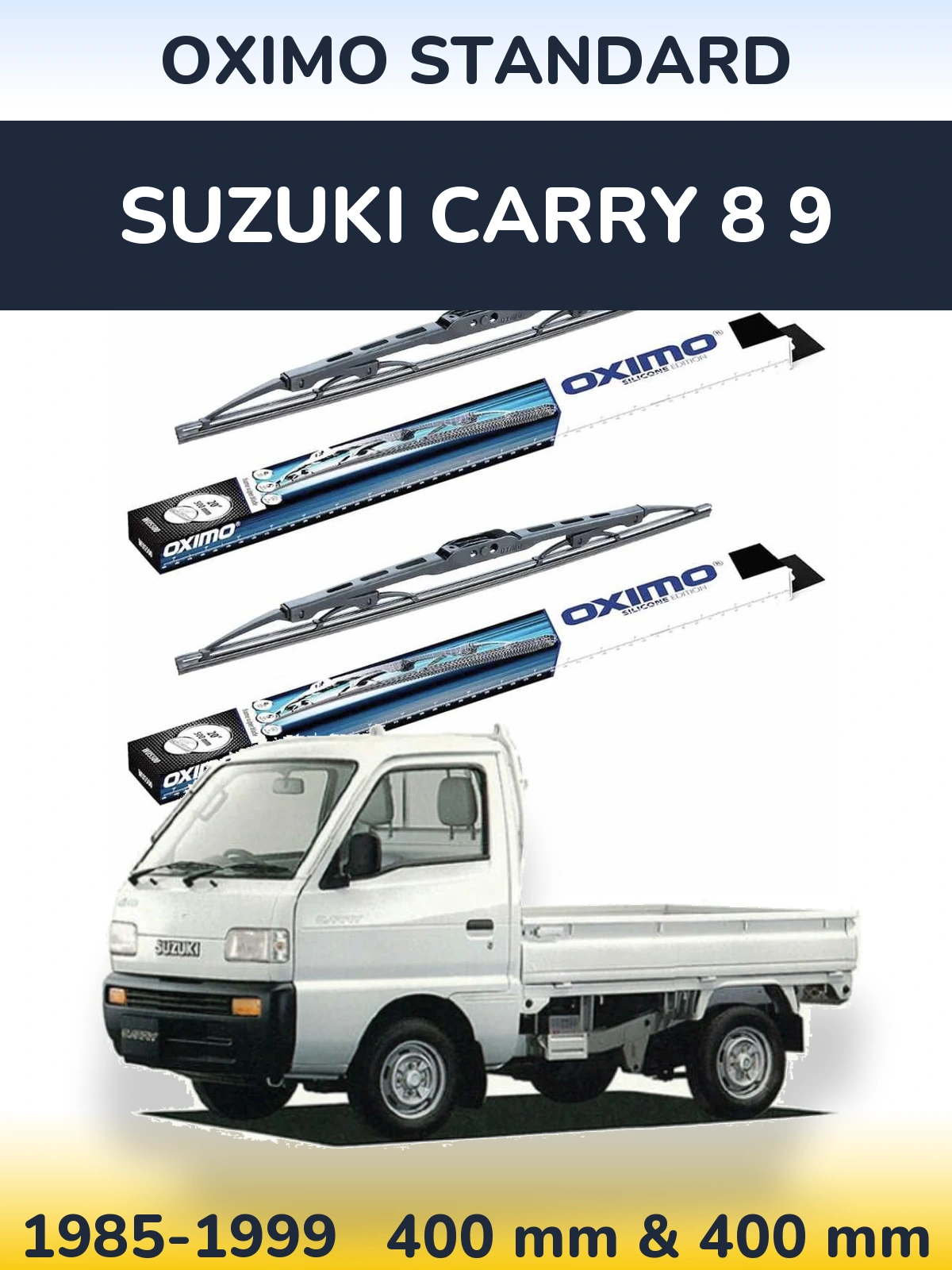 Komplet przednich wycieraczek Oximo Standard 400 & 400 mm do Suzuki Carry 8 9 1985-1999