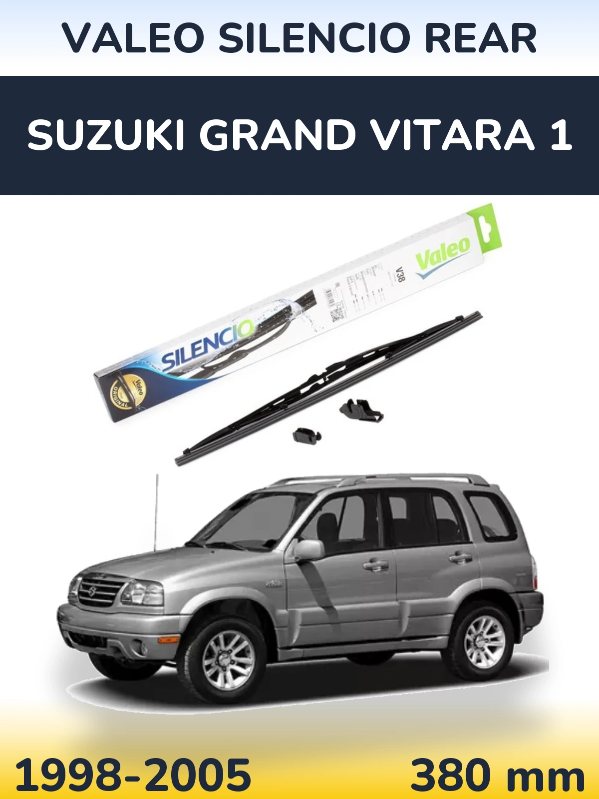 Задний дворник Valeo Silencio Rear 380 мм для Suzuki Grand Vitara 1 1998-2005