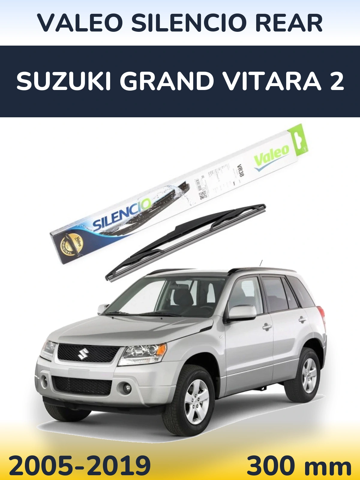 Rear wiper blade Valeo Silencio Rear 300 mm for Suzuki Grand Vitara 2 2005-2019
