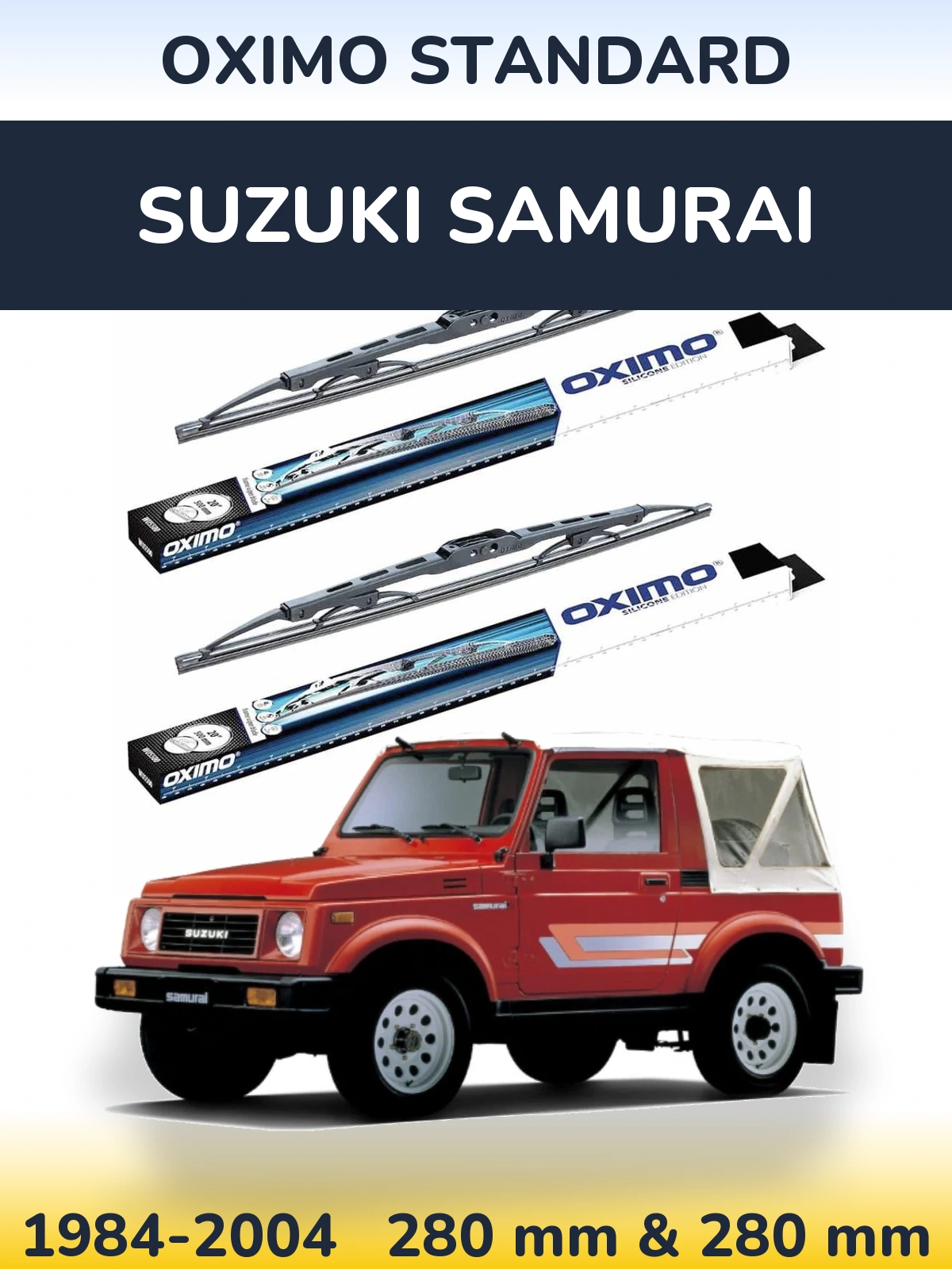 Komplet przednich wycieraczek Oximo Standard 275 & 275 mm do Suzuki Samurai 1984-2004