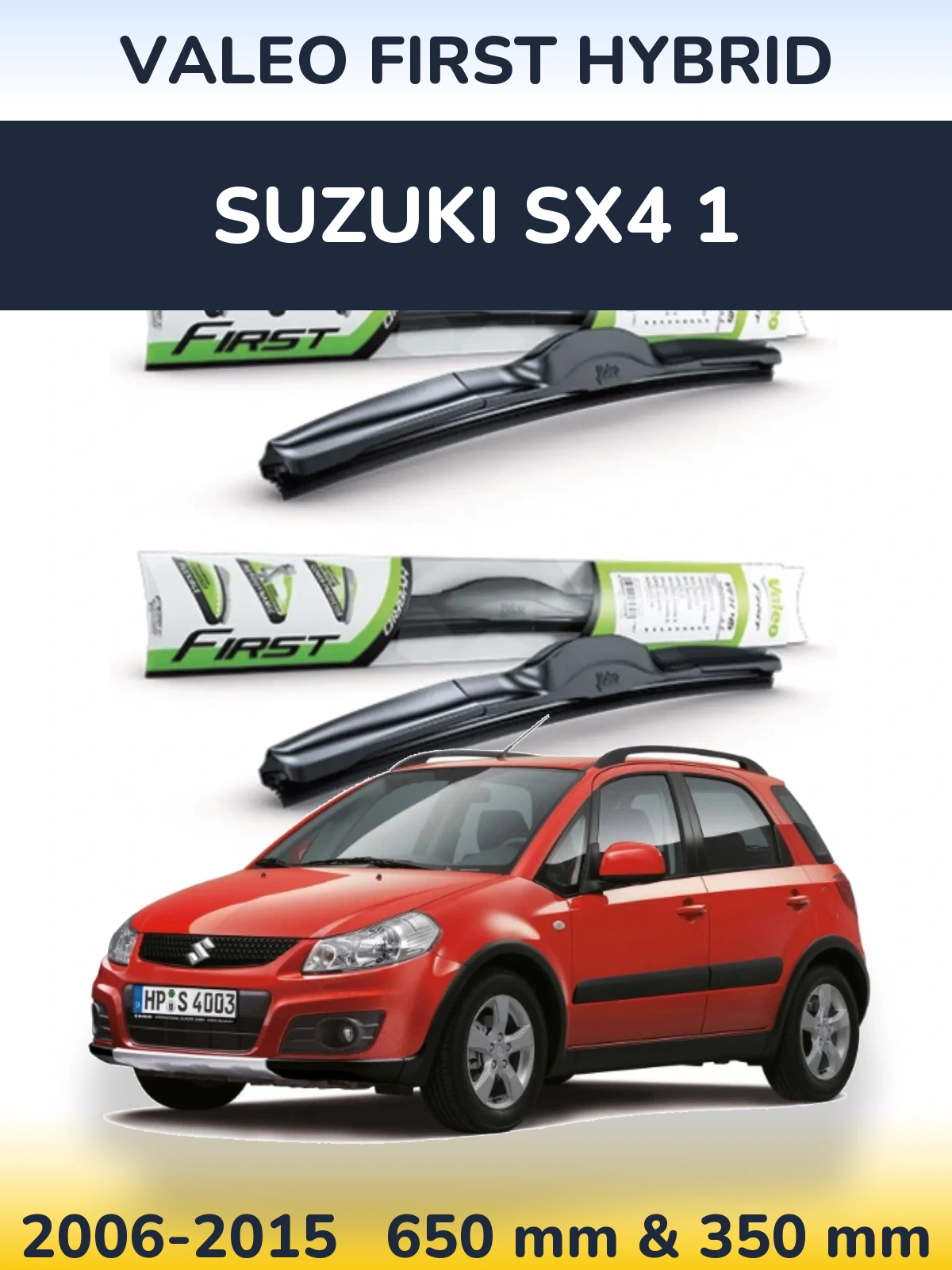 Комплект передних дворников Valeo First Hybrid 650 & 350 мм для Suzuki SX4 1 2006-2015