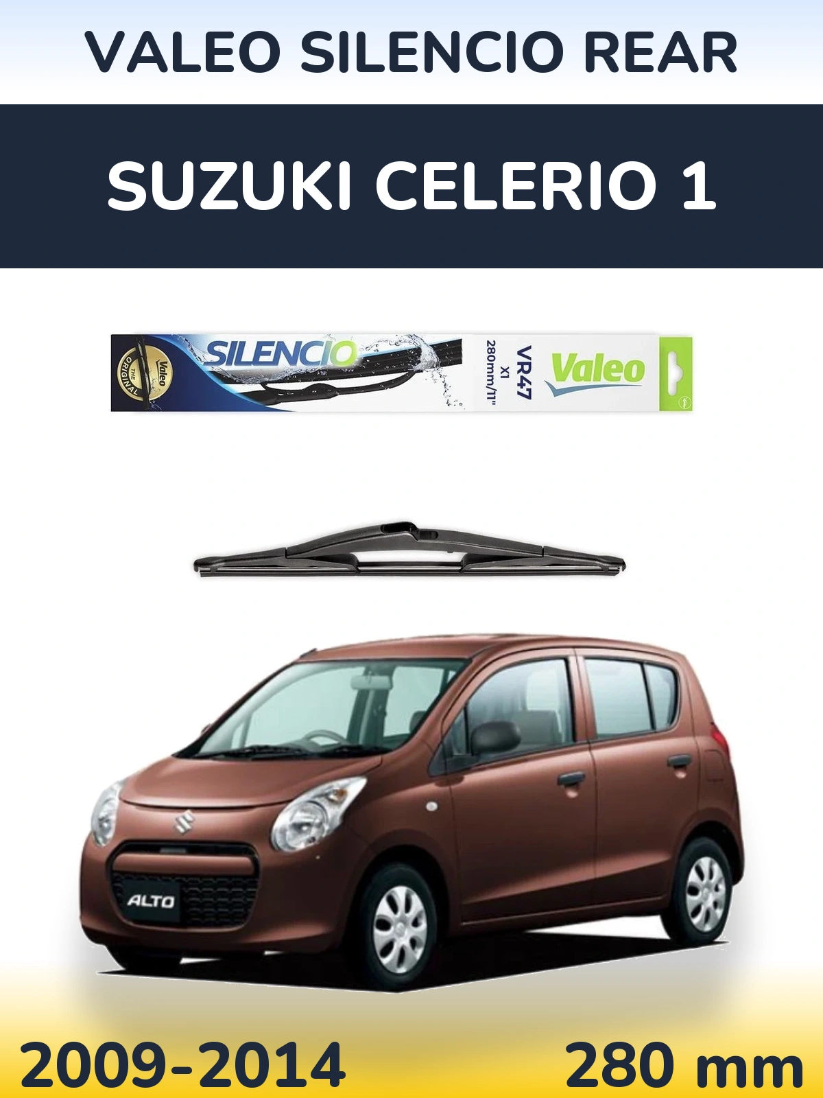 Tylna wycieraczka Valeo Silencio Rear 280 mm do Suzuki Celerio 1 2009-2014