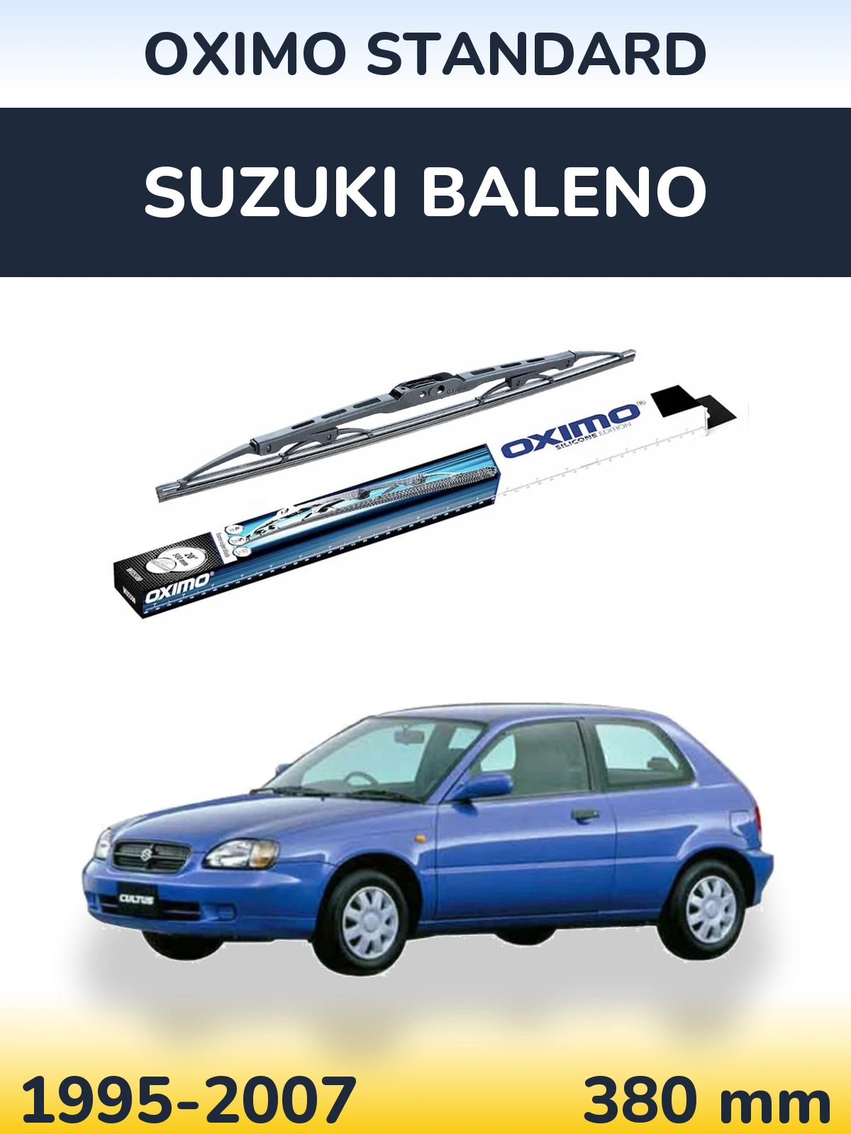 Tylna wycieraczka Oximo Standard 375 mm do Suzuki Baleno 1995-2007