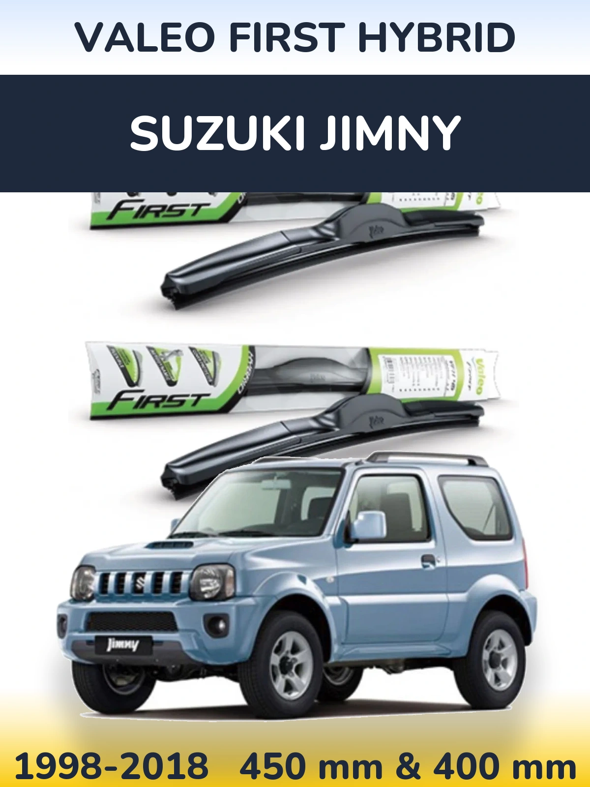 Komplet przednich wycieraczek Valeo First Hybrid 450 & 400 mm do Suzuki Jimny 1998-2018
