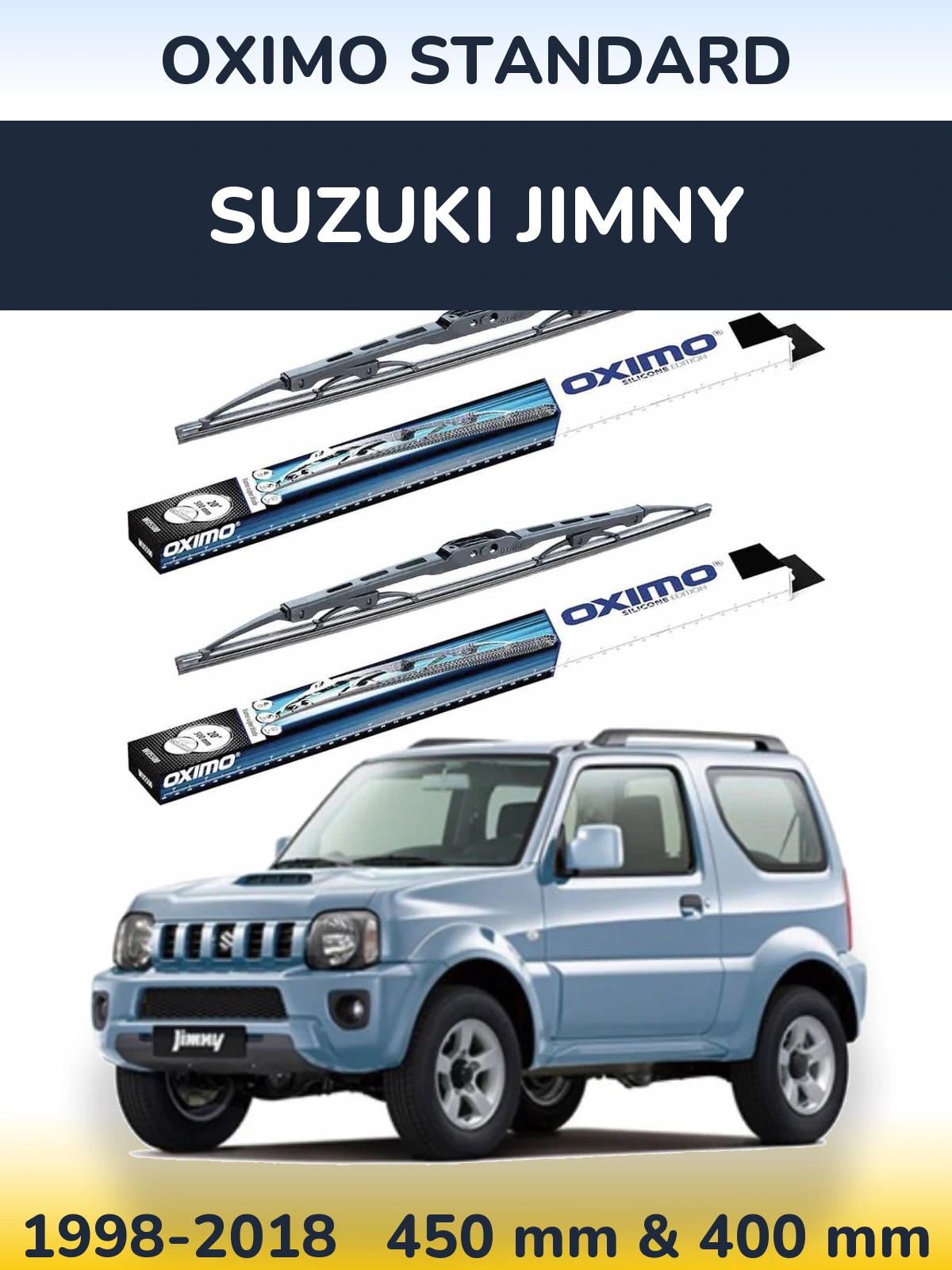 Komplet przednich wycieraczek Oximo Standard 450 & 400 mm do Suzuki Jimny 1998-2018
