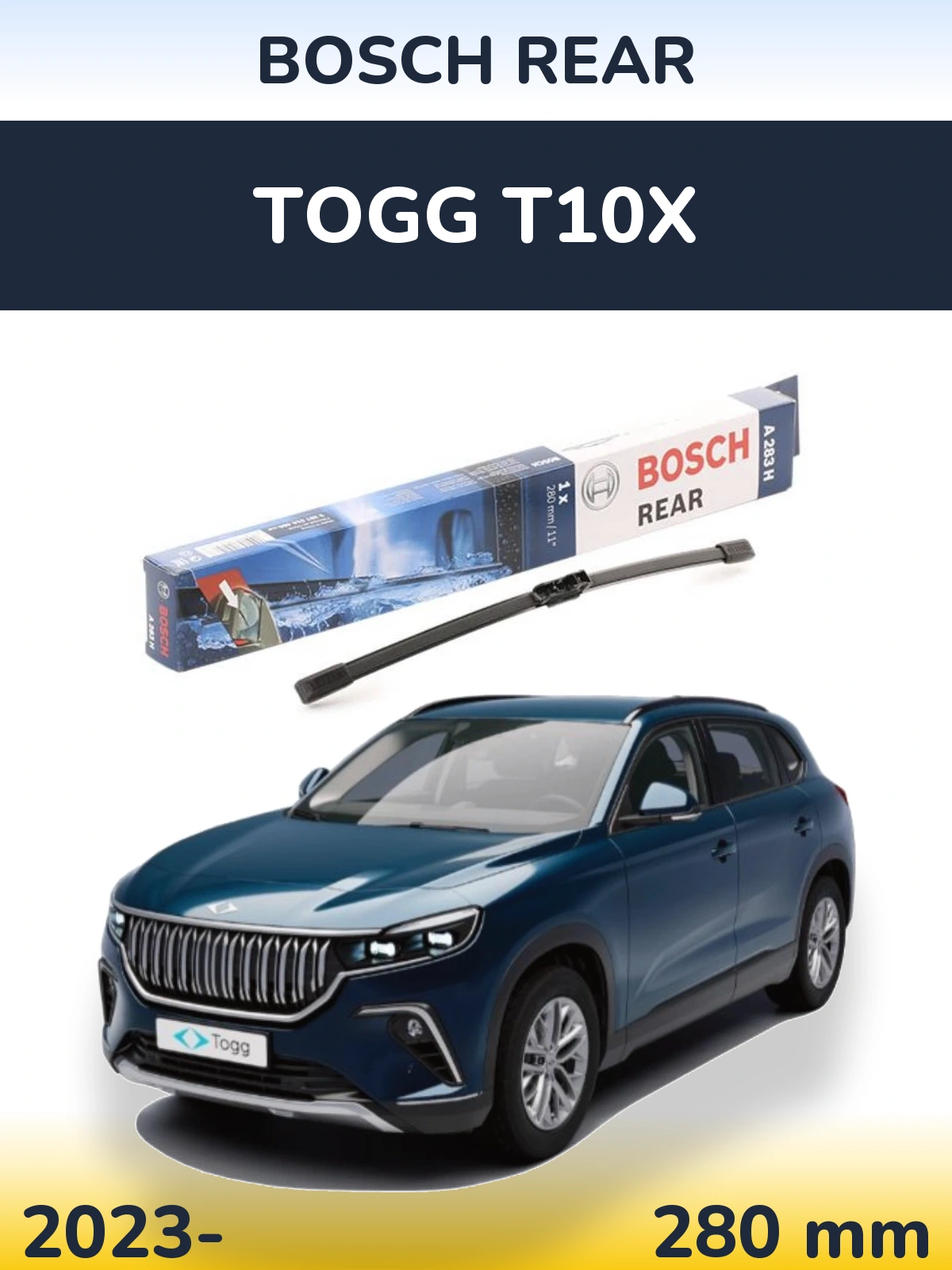 Tylna wycieraczka BOSCH Rear 280 mm do TOGG T10X 2023-2026