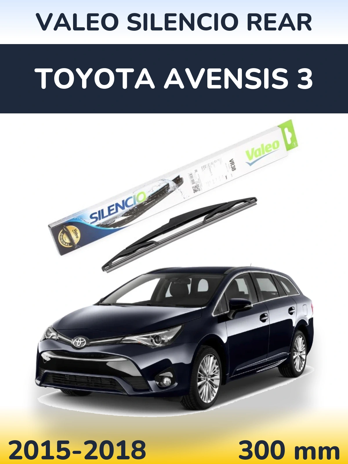 Задний дворник Valeo Silencio Rear 300 мм для Toyota Avensis 3 2015-2018