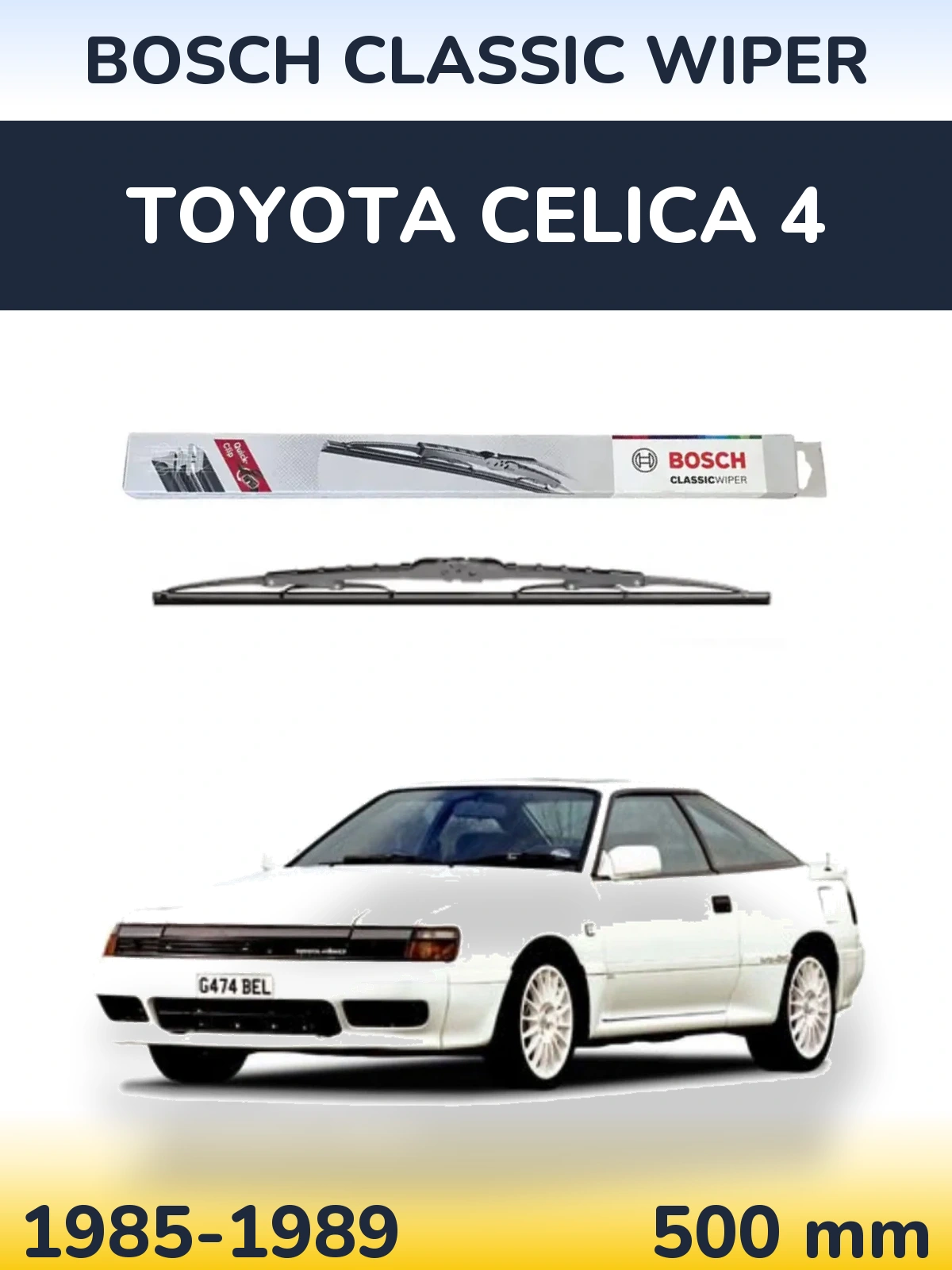Tylna wycieraczka BOSCH Classic Wiper 500 mm do Toyota Celica 4 1985-1989