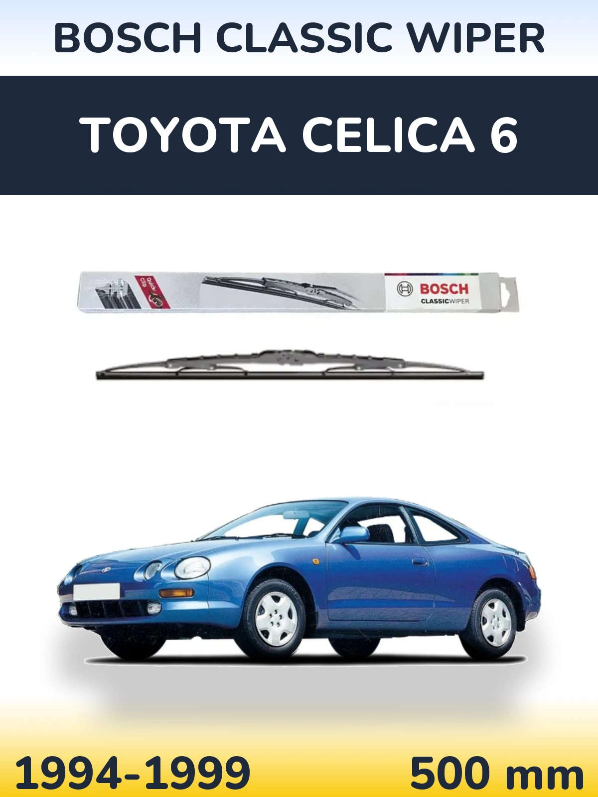 Tylna wycieraczka BOSCH Classic Wiper 500 mm do Toyota Celica 6 1994-1999