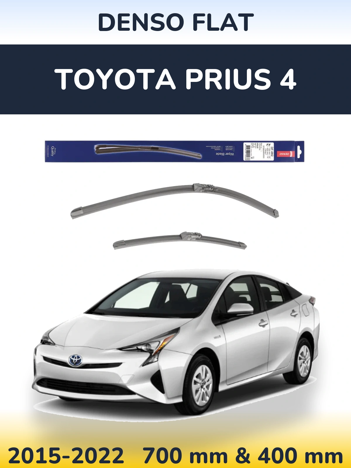 Komplet przednich wycieraczek Denso Flat 700 & 400 mm do Toyota Prius 4 2015-2022