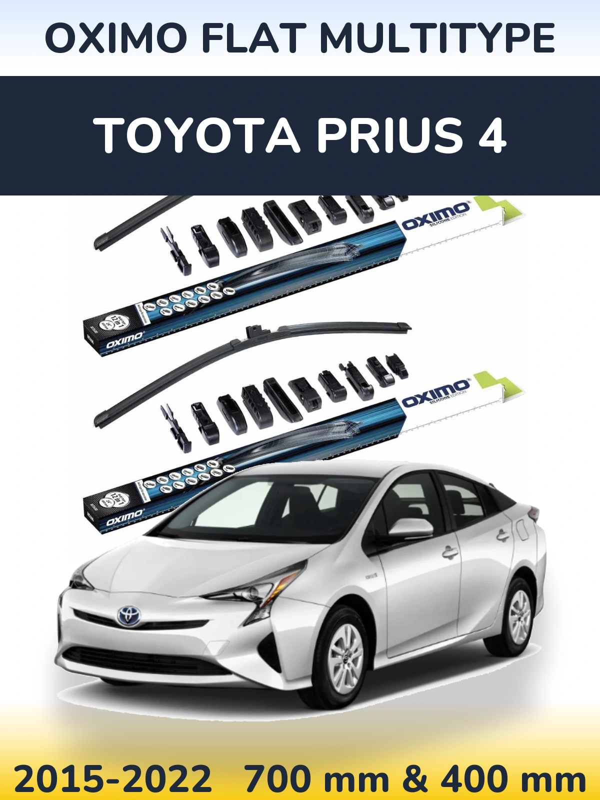 Komplet przednich wycieraczek Oximo Flat MultiType 700 & 400 mm do Toyota Prius 4 2015-2022