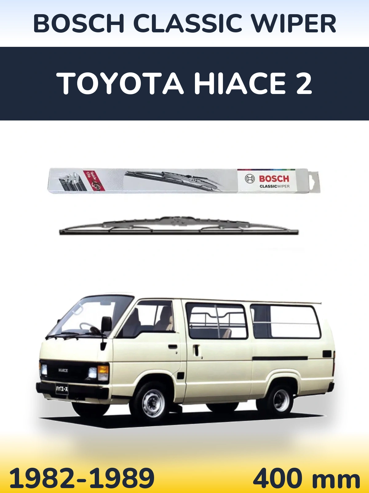 Tylna wycieraczka BOSCH Classic Wiper 400 mm do Toyota Hiace 2 1982-1989