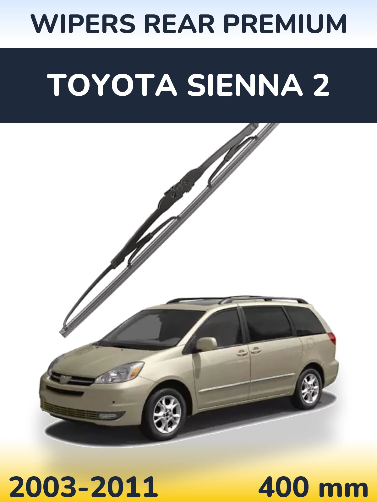 Rear wiper blade WIPERS REAR PREMIUM 400 mm for Toyota Sienna 2 2003-2011