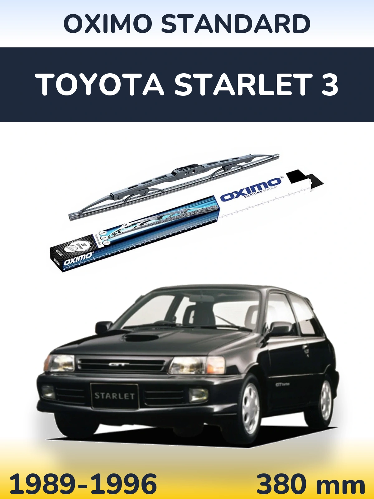 Tylna wycieraczka Oximo Standard 375 mm do Toyota Starlet 3 1989-1996