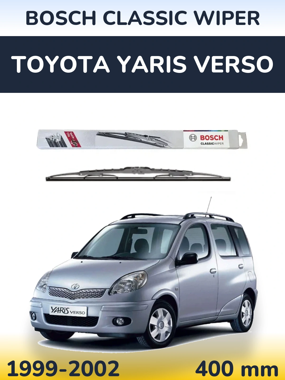 Задний дворник BOSCH Classic Wiper 400 мм для Toyota Yaris Verso 1999-2002