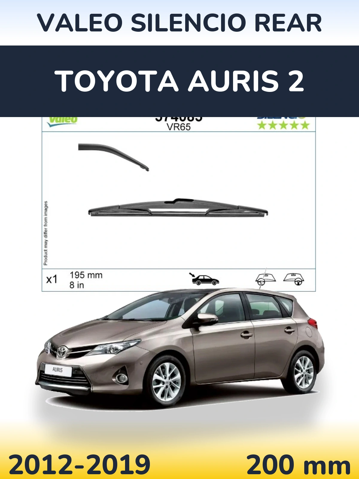 Tylna wycieraczka Valeo Silencio Rear 195 mm do Toyota Auris 2 2012-2019