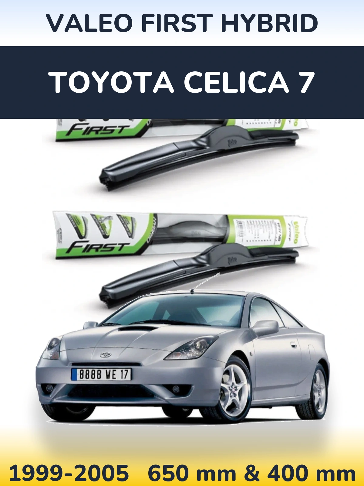 Комплект передних дворников Valeo First Hybrid 650 & 400 мм для Toyota Celica 7 1999-2005