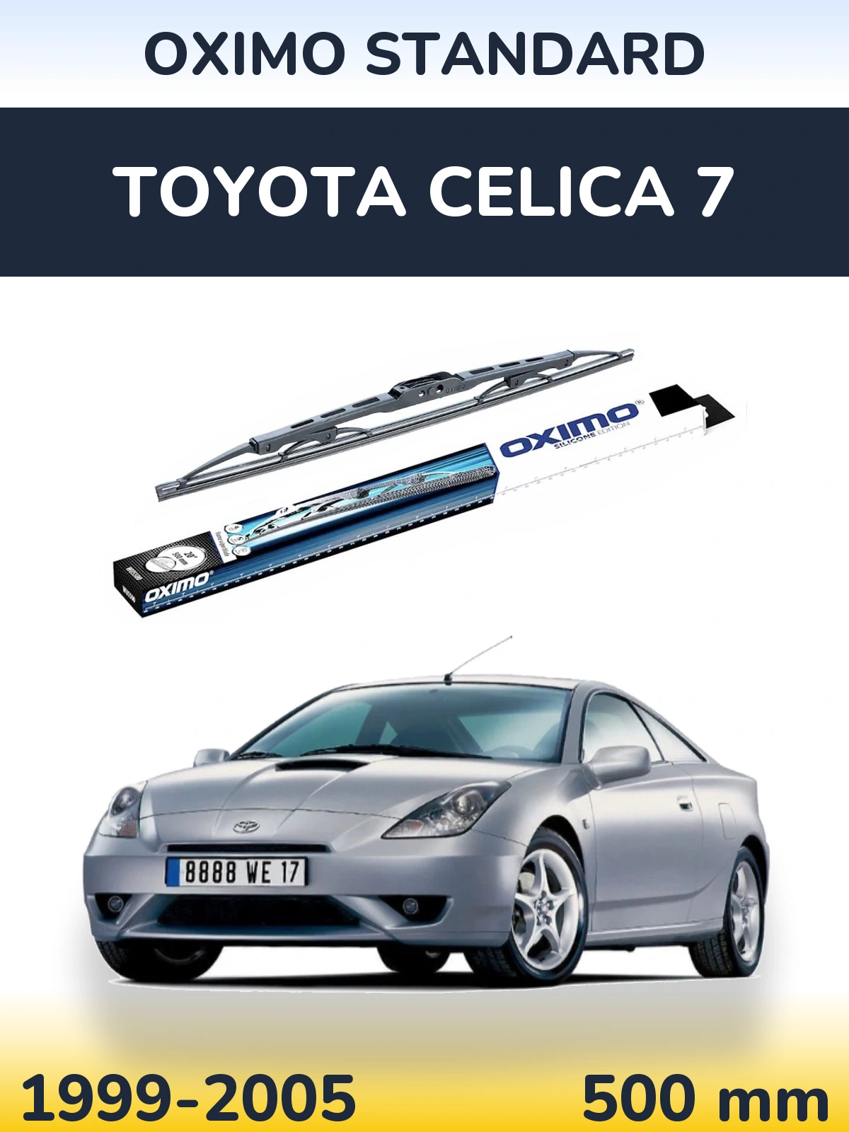 Задний дворник Oximo Standard 500 мм для Toyota Celica 7 1999-2005