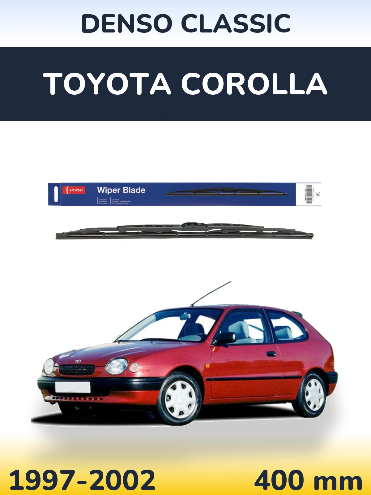 Tylna wycieraczka Denso Classic 400 mm do Toyota Corolla 1997-2002