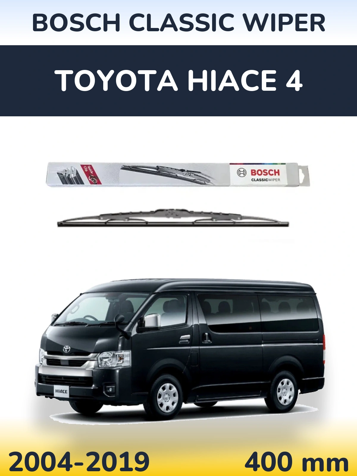 Rear wiper blade BOSCH Classic Wiper 400 mm for Toyota Hiace 4 2004-2019