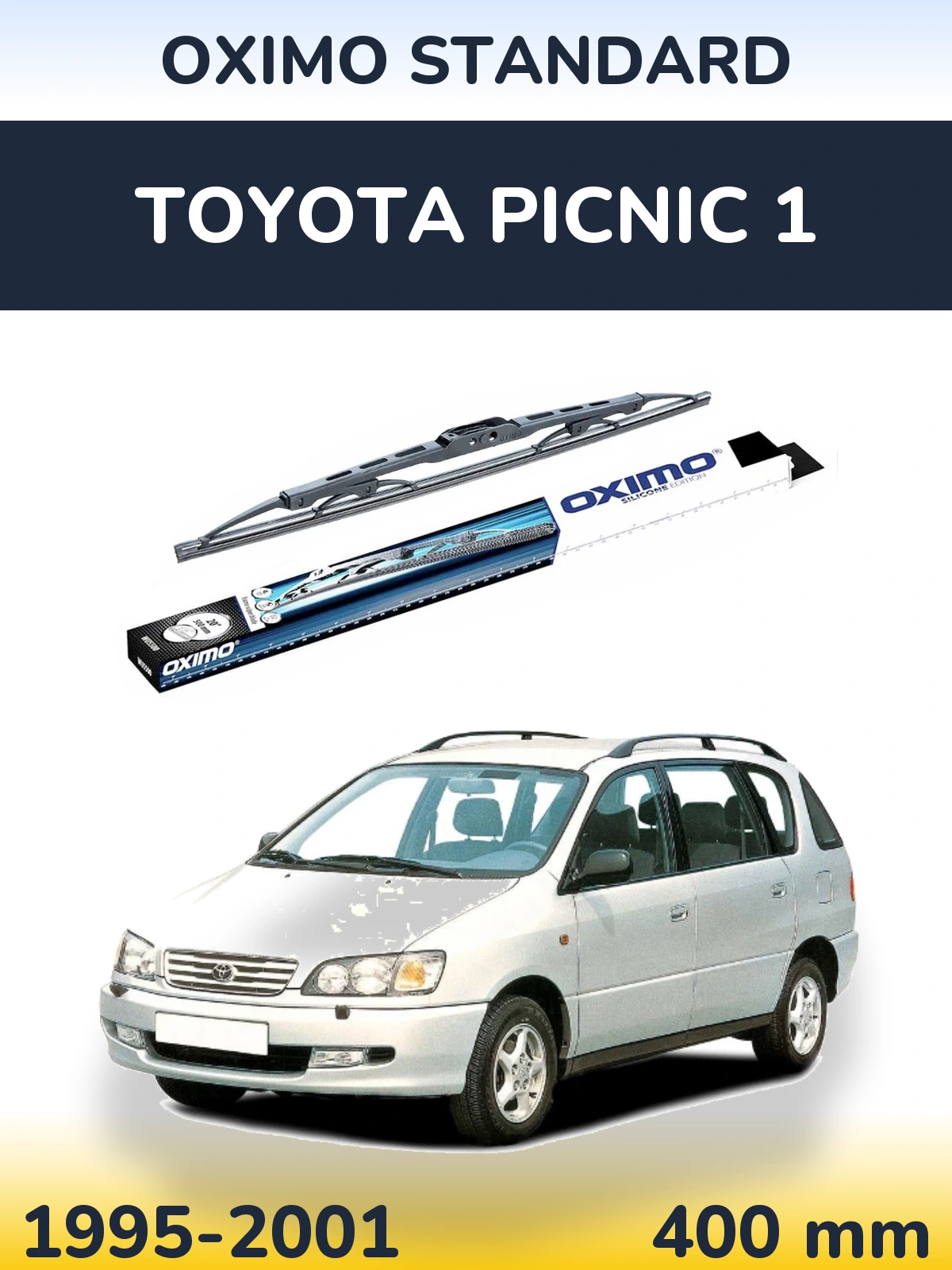 Rear wiper blade Oximo Standard 400 mm for Toyota Picnic 1 1995-2001